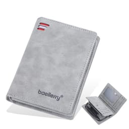 image-Baellerry 2023 New Short Men Wallets Name Customized Card Holder Luxury Male Wallet Zipper Coin Pocket Photo Holder Men's Purses