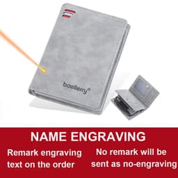 image-Baellerry 2023 New Short Men Wallets Name Customized Card Holder Luxury Male Wallet Zipper Coin Pocket Photo Holder Men's Purses