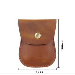 image-Mini Designer Cowhide Coin Handmade Card Purse Men Coin Purse Men Wallet Coin Bag