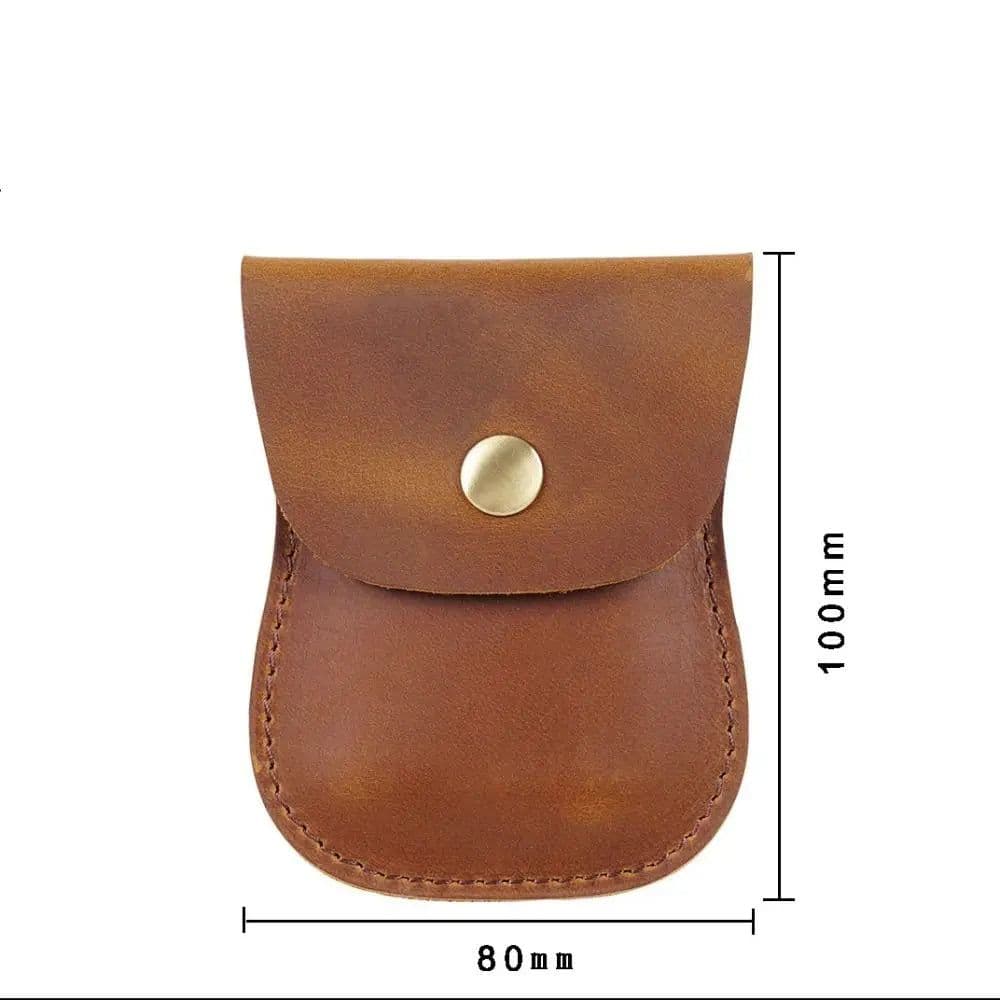 image-Mini Designer Cowhide Coin Handmade Card Purse Men Coin Purse Men Wallet Coin Bag