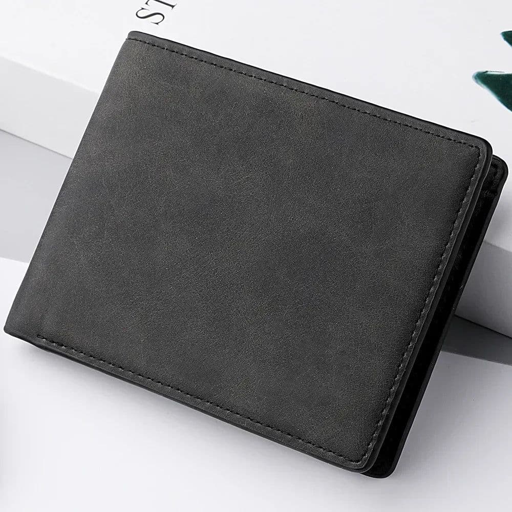 image-2023 New Wallet Men Short Dollar Clip Zipper Simple Soft Leather Lightweight