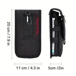 image-Flip Phone Bag With Three Compartments For Casual Pen Insertion And Waist Hanging Men's Belt Loop Pouch Large Capacity Wallet
