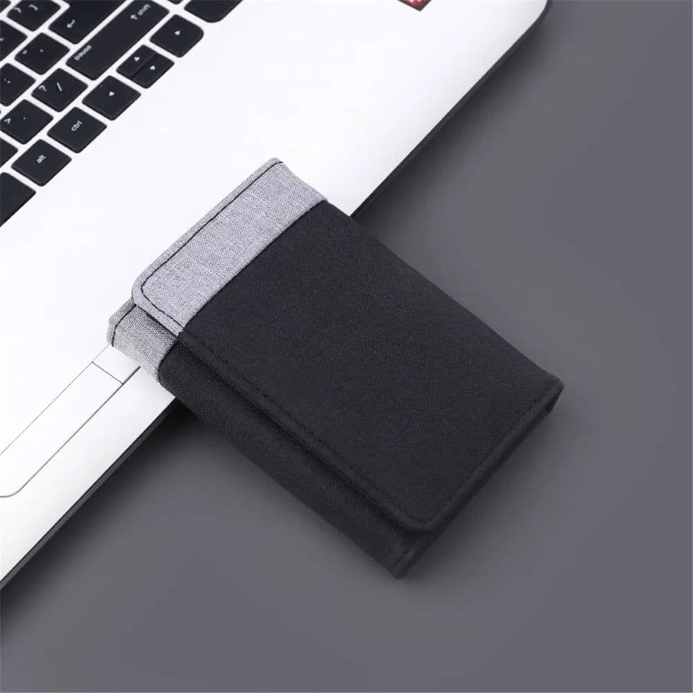 image-New Mini Three-fold Men Wallet Card Holder Purse Coin Pouch Card Holder Short Vertical PU Leather Wallet Change Money Pouch