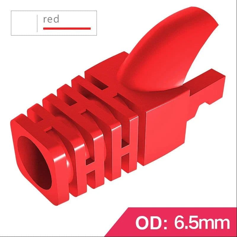 image-OULLX RJ-45 CAT6 CAT5e Adapter Cap Ethernet Network Cable Connector Plugs RJ45 Caps Cat 5 CAT6 Protective Sleeve Multicolour