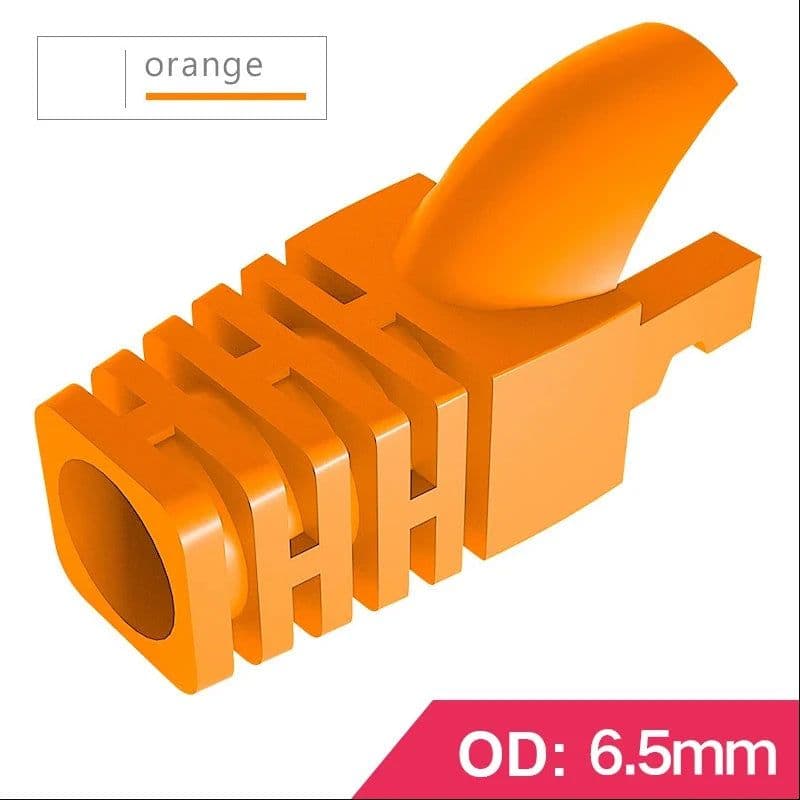image-OULLX RJ-45 CAT6 CAT5e Adapter Cap Ethernet Network Cable Connector Plugs RJ45 Caps Cat 5 CAT6 Protective Sleeve Multicolour