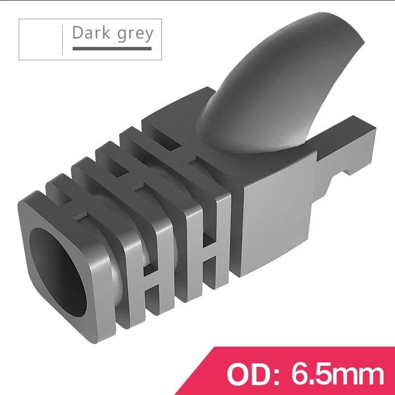 image-OULLX RJ-45 CAT6 CAT5e Adapter Cap Ethernet Network Cable Connector Plugs RJ45 Caps Cat 5 CAT6 Protective Sleeve Multicolour