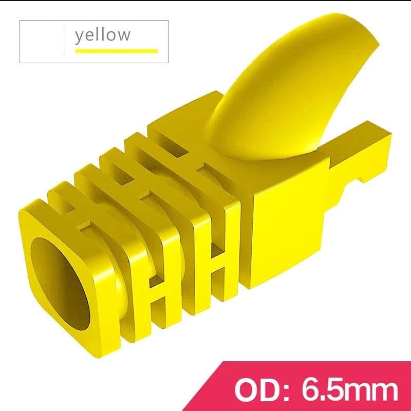 image-OULLX RJ-45 CAT6 CAT5e Adapter Cap Ethernet Network Cable Connector Plugs RJ45 Caps Cat 5 CAT6 Protective Sleeve Multicolour