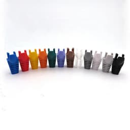 image-OULLX RJ-45 CAT6 CAT5e Adapter Cap Ethernet Network Cable Connector Plugs RJ45 Caps Cat 5 CAT6 Protective Sleeve Multicolour