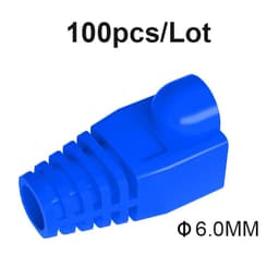 image-RJ-45 CAT6 CAT5e Adapter Cap Ethernet Network Cable Connector Plugs RJ45 Caps Cat 5 CAT6 protective sleeve multicolour