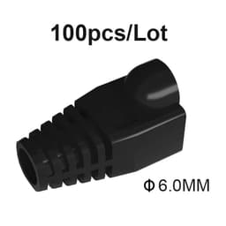 image-RJ-45 CAT6 CAT5e Adapter Cap Ethernet Network Cable Connector Plugs RJ45 Caps Cat 5 CAT6 protective sleeve multicolour
