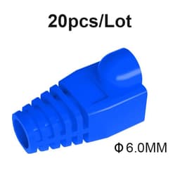 image-RJ-45 CAT6 CAT5e Adapter Cap Ethernet Network Cable Connector Plugs RJ45 Caps Cat 5 CAT6 protective sleeve multicolour