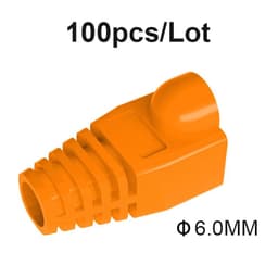 image-RJ-45 CAT6 CAT5e Adapter Cap Ethernet Network Cable Connector Plugs RJ45 Caps Cat 5 CAT6 protective sleeve multicolour