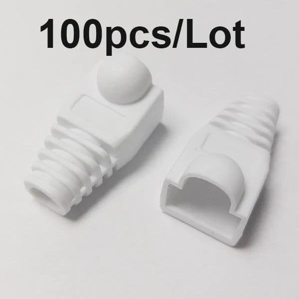 image-RJ-45 CAT6 CAT5e Adapter Cap Ethernet Network Cable Connector Plugs RJ45 Caps Cat 5 CAT6 protective sleeve multicolour