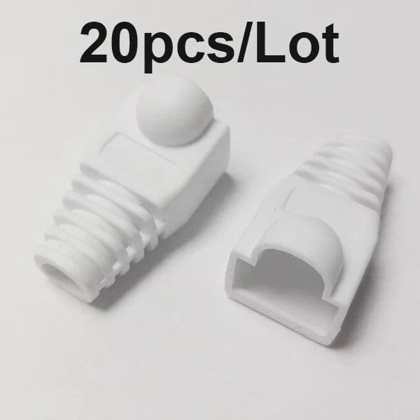 image-RJ-45 CAT6 CAT5e Adapter Cap Ethernet Network Cable Connector Plugs RJ45 Caps Cat 5 CAT6 protective sleeve multicolour