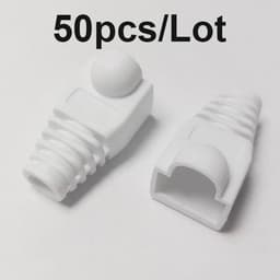 image-RJ-45 CAT6 CAT5e Adapter Cap Ethernet Network Cable Connector Plugs RJ45 Caps Cat 5 CAT6 protective sleeve multicolour