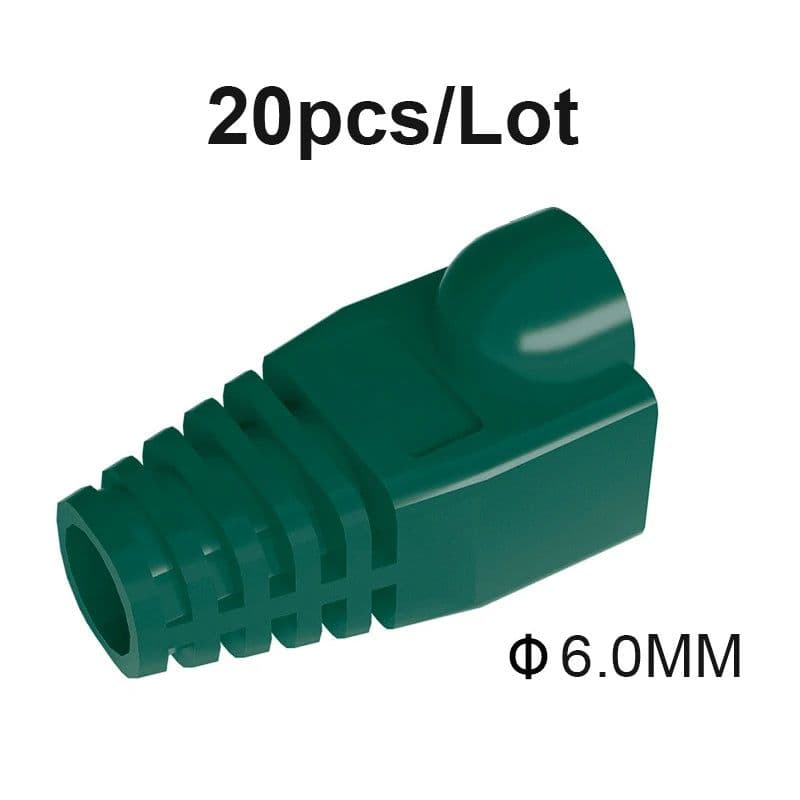 image-RJ-45 CAT6 CAT5e Adapter Cap Ethernet Network Cable Connector Plugs RJ45 Caps Cat 5 CAT6 protective sleeve multicolour