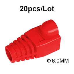 image-RJ-45 CAT6 CAT5e Adapter Cap Ethernet Network Cable Connector Plugs RJ45 Caps Cat 5 CAT6 protective sleeve multicolour