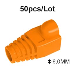 image-RJ-45 CAT6 CAT5e Adapter Cap Ethernet Network Cable Connector Plugs RJ45 Caps Cat 5 CAT6 protective sleeve multicolour