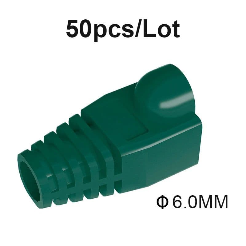 image-RJ-45 CAT6 CAT5e Adapter Cap Ethernet Network Cable Connector Plugs RJ45 Caps Cat 5 CAT6 protective sleeve multicolour