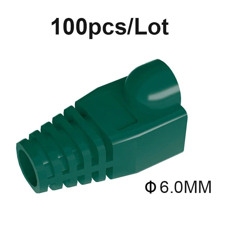 image-RJ-45 CAT6 CAT5e Adapter Cap Ethernet Network Cable Connector Plugs RJ45 Caps Cat 5 CAT6 protective sleeve multicolour