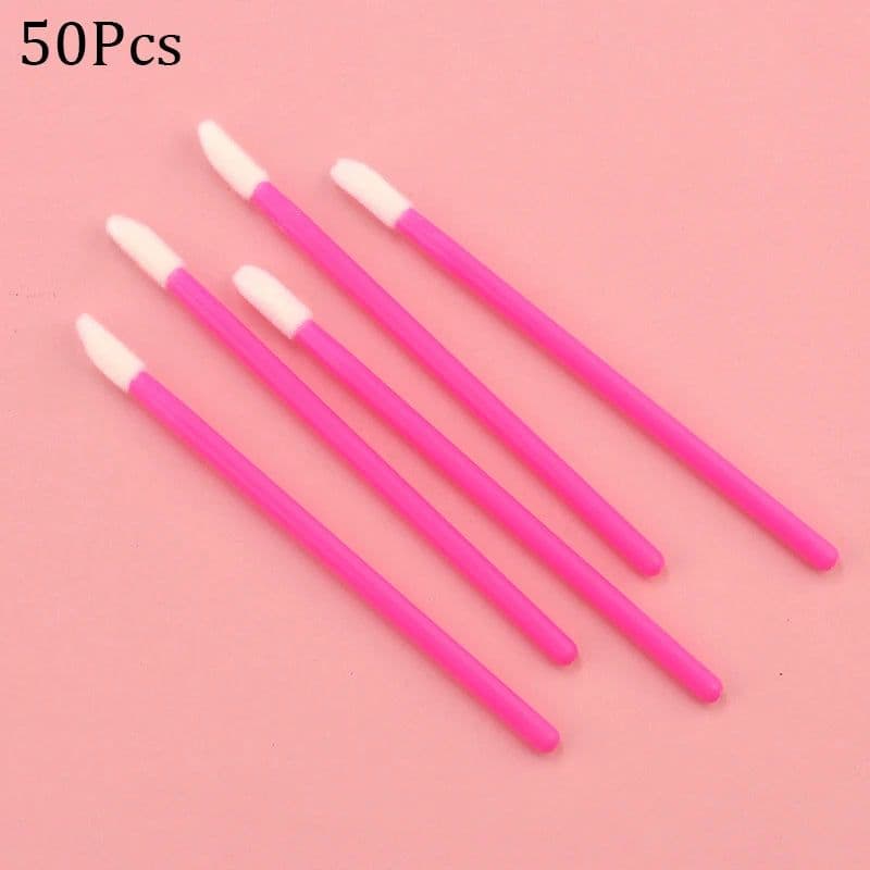 image-50Pcs Disposable Eyelash Brush Lashes Lipstick Micro Brushes Eyelash Extension Supplies Applicator Cleaner Beauty Makeup Tools