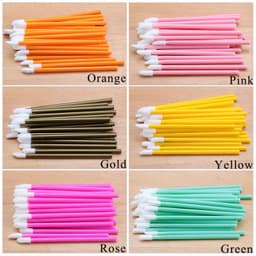 image-50Pcs Disposable Eyelash Brush Lashes Lipstick Micro Brushes Eyelash Extension Supplies Applicator Cleaner Beauty Makeup Tools