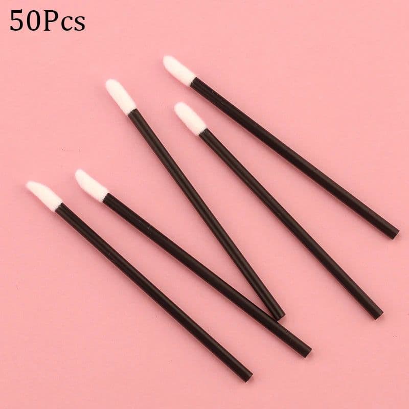 image-50Pcs Disposable Eyelash Brush Lashes Lipstick Micro Brushes Eyelash Extension Supplies Applicator Cleaner Beauty Makeup Tools