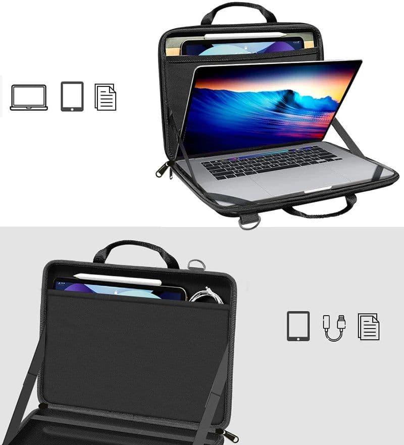 image-Hard Shell Laptop Case 14 inch EVA Hard Cover Laptop Bag for MacBook Pro 16 Inches Huawei Xiaomi 14 Inch Notebook Case for Men