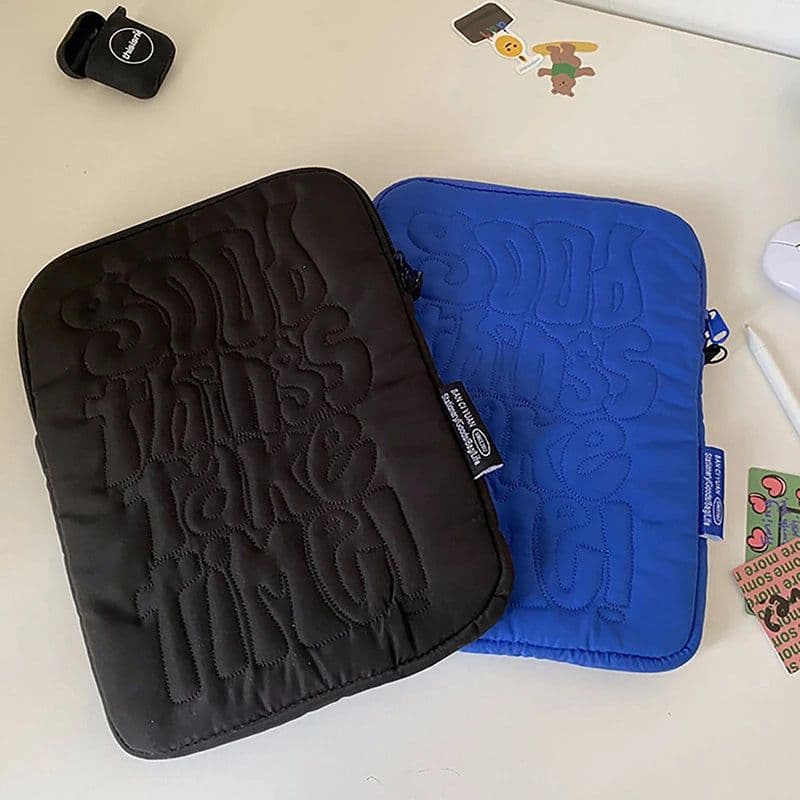 image-Embroidery Pattern Cute Shockproof Laptop Sleeve Case Bag 11 13 14 Inch For Macbook Ipad For Samsung Laptop And Tablet Pouch