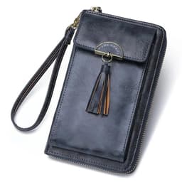 image-Soft Leather Women Shoulder Bag with Cell Phone Pocket RFID Blocking Female Clutch Card Wallets Fashion Lady Crossbody Tote Bag