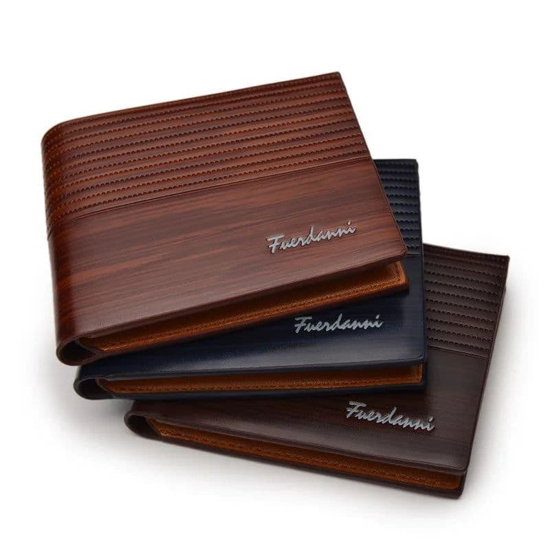 image-2022 Vintage Men Leather Wallet Brand Luxury Short Slim Male Purses Money Clip Credit Card Dollar Price Portomonee Carteria
