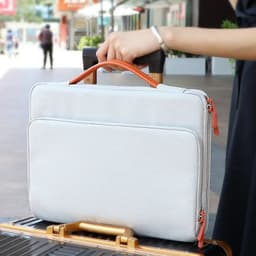 image-Laptop Bag for MacBook 2023 Air 15 A2941 Case M2 Pro 13 14 15.4 Shockproof and Waterproof Fabric Handbag for MacBook 13.3 Inch