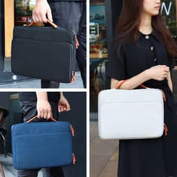 image-Laptop Bag for MacBook 2023 Air 15 A2941 Case M2 Pro 13 14 15.4 Shockproof and Waterproof Fabric Handbag for MacBook 13.3 Inch