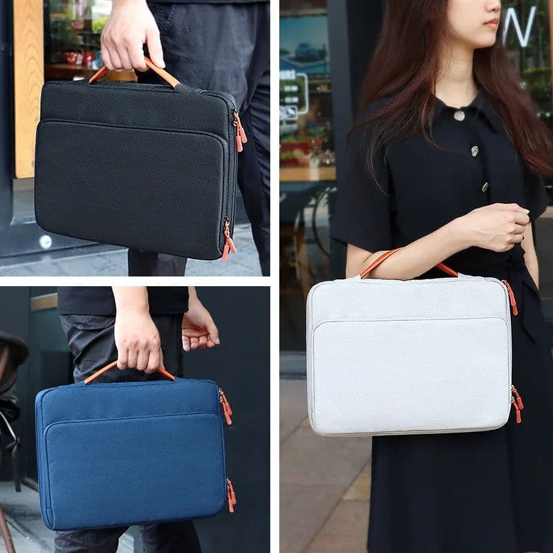 image-Laptop Bag for MacBook 2023 Air 15 A2941 Case M2 Pro 13 14 15.4 Shockproof and Waterproof Fabric Handbag for MacBook 13.3 Inch