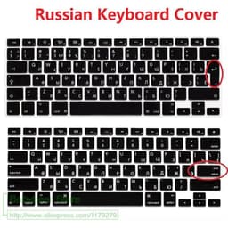 image-US EU Euro RU Russian Letter Keyboard Cover For Macbook Air Pro Retina 13 15 Laptop Russia Protector skin For iMac 13.3 15.4