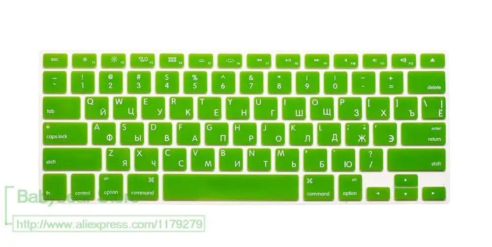 image-US EU Euro RU Russian Letter Keyboard Cover For Macbook Air Pro Retina 13 15 Laptop Russia Protector skin For iMac 13.3 15.4