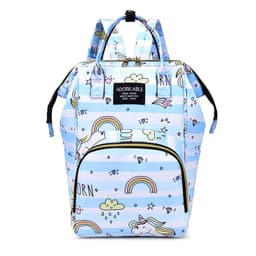 image-Cartoon Print Mommy Backpack Large Capacity Baby Bottle Storage Bags Baby Diaper Bag Fashion Women's Backpack Maternity Bag New