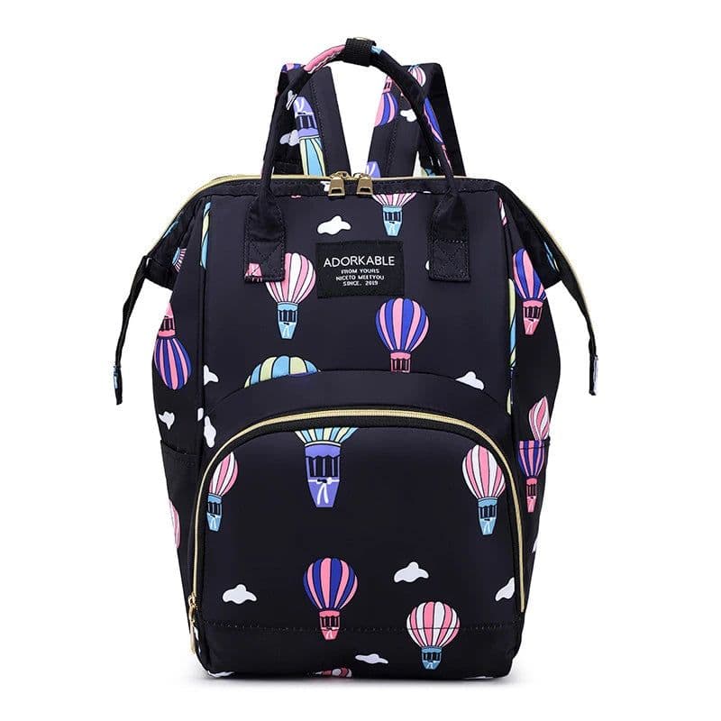 image-Cartoon Print Mommy Backpack Large Capacity Baby Bottle Storage Bags Baby Diaper Bag Fashion Women's Backpack Maternity Bag New
