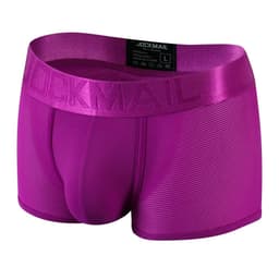 image-Fashion Fluorescent Color Men's Underwear Sporty Breathable Mesh Boxer Briefs Sexy Transparent Male Underpants Boxer Shorts