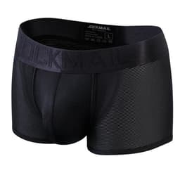 image-Fashion Fluorescent Color Men's Underwear Sporty Breathable Mesh Boxer Briefs Sexy Transparent Male Underpants Boxer Shorts