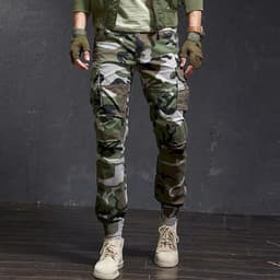 image-Fashion High Quality Slim Camouflage Casual Tactical Cargo Pants Male Streetwear Harajuku Joggers Men Clothing Camo Trousers