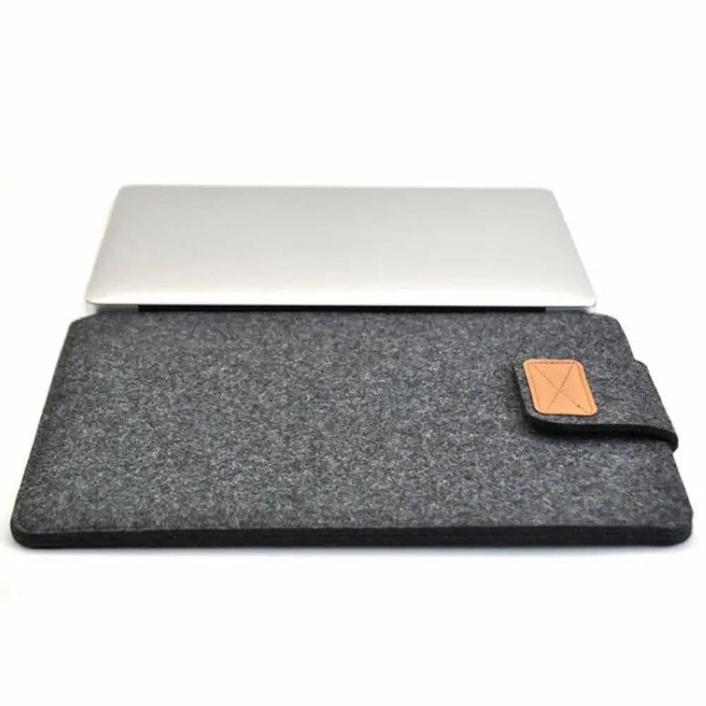 image-Felt Sleeve Slim Tablet Case Cover Bag for MacBooks Air Pro 11 13 15 Inch Solid Color Tablet Storage Bag