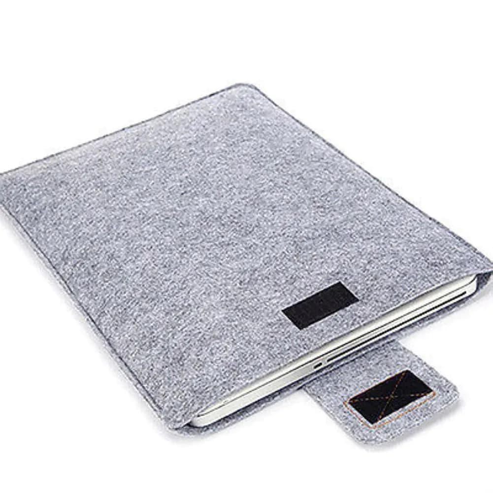 image-Felt Sleeve Slim Tablet Case Cover Bag for MacBooks Air Pro 11 13 15 Inch Solid Color Tablet Storage Bag