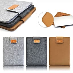 image-Felt Sleeve Slim Tablet Case Cover Bag for MacBooks Air Pro 11 13 15 Inch Solid Color Tablet Storage Bag