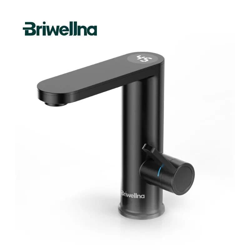 image-Briwellna Water Heater 220V 2 in 1 Basin Faucet Cold and Hot Water Tap Tankless Water Heater Flowing Eectric Faucet Heated Mixer