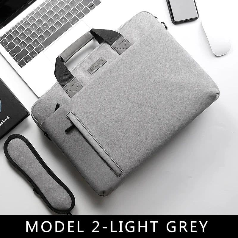 image-Laptop Bag case 13.3 14 15.6 17.3 inch Waterproof Notebook Bag for Macbook Air Pro 13 15 Computer Shoulder Handbag Briefcase Bag