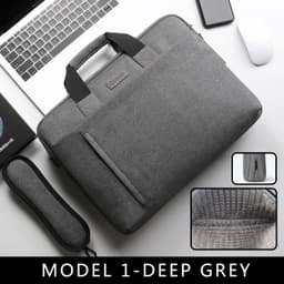 image-Laptop Bag case 13.3 14 15.6 17.3 inch Waterproof Notebook Bag for Macbook Air Pro 13 15 Computer Shoulder Handbag Briefcase Bag