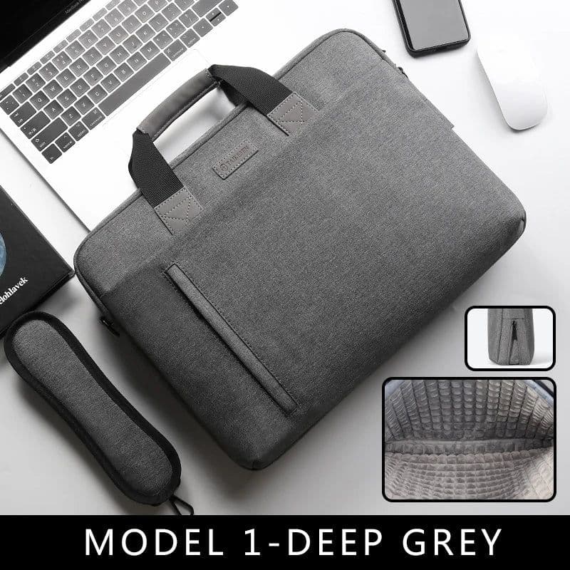 image-Laptop Bag case 13.3 14 15.6 17.3 inch Waterproof Notebook Bag for Macbook Air Pro 13 15 Computer Shoulder Handbag Briefcase Bag