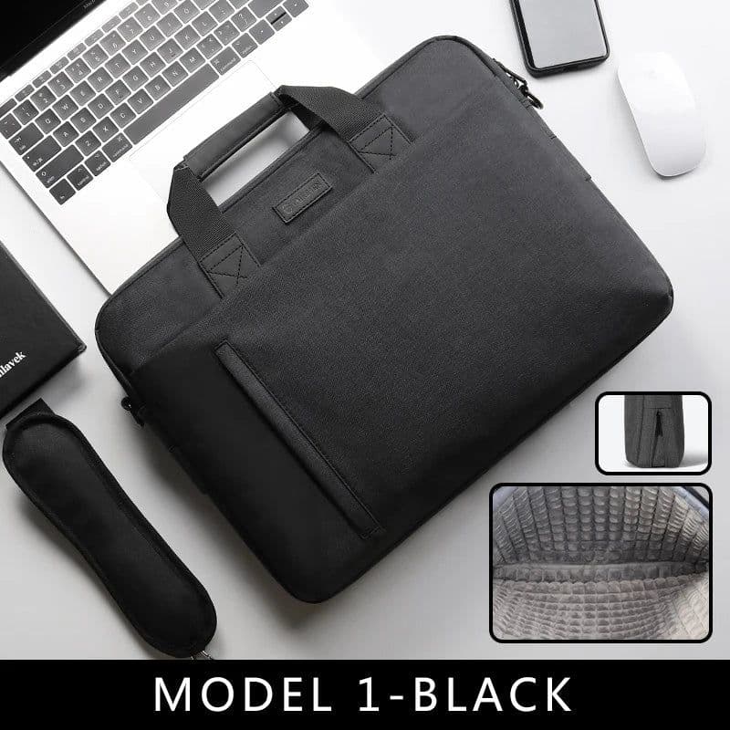image-Laptop Bag case 13.3 14 15.6 17.3 inch Waterproof Notebook Bag for Macbook Air Pro 13 15 Computer Shoulder Handbag Briefcase Bag
