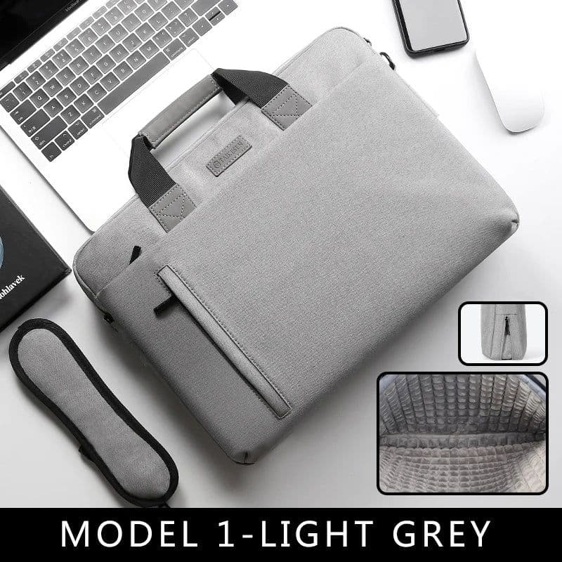 image-Laptop Bag case 13.3 14 15.6 17.3 inch Waterproof Notebook Bag for Macbook Air Pro 13 15 Computer Shoulder Handbag Briefcase Bag